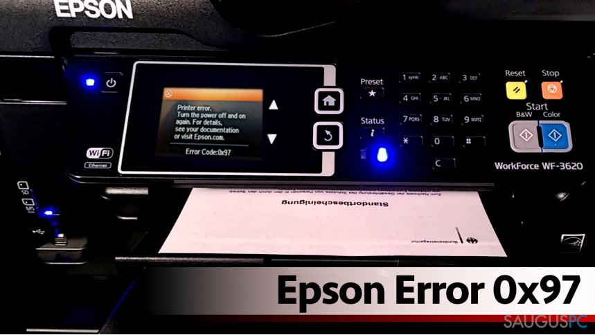 Epson error 0x97