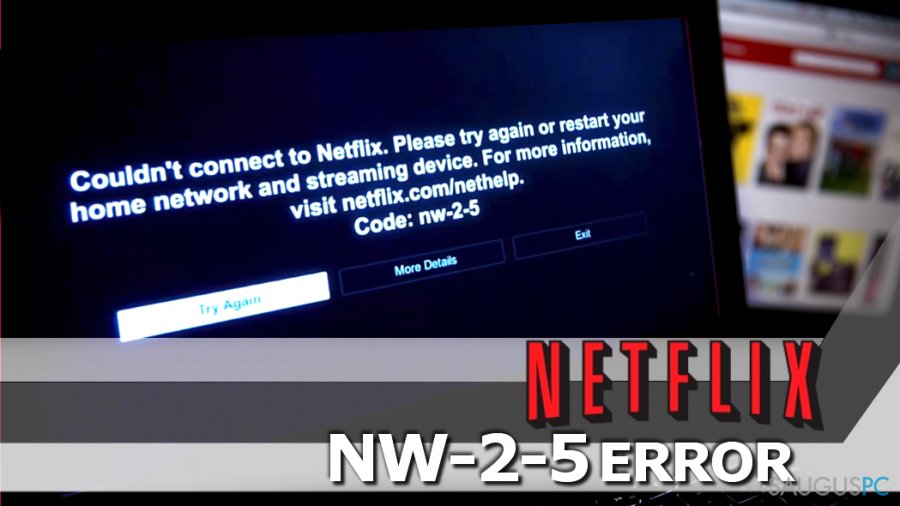 Netflix NW-2-5 klaidos taisymas