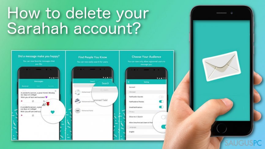 How to delete your Sarahah account?