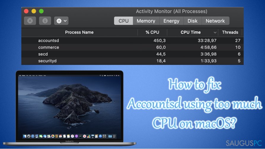 Kaip pataisyti „Accountsd“, kai jis naudoja per daug CPU