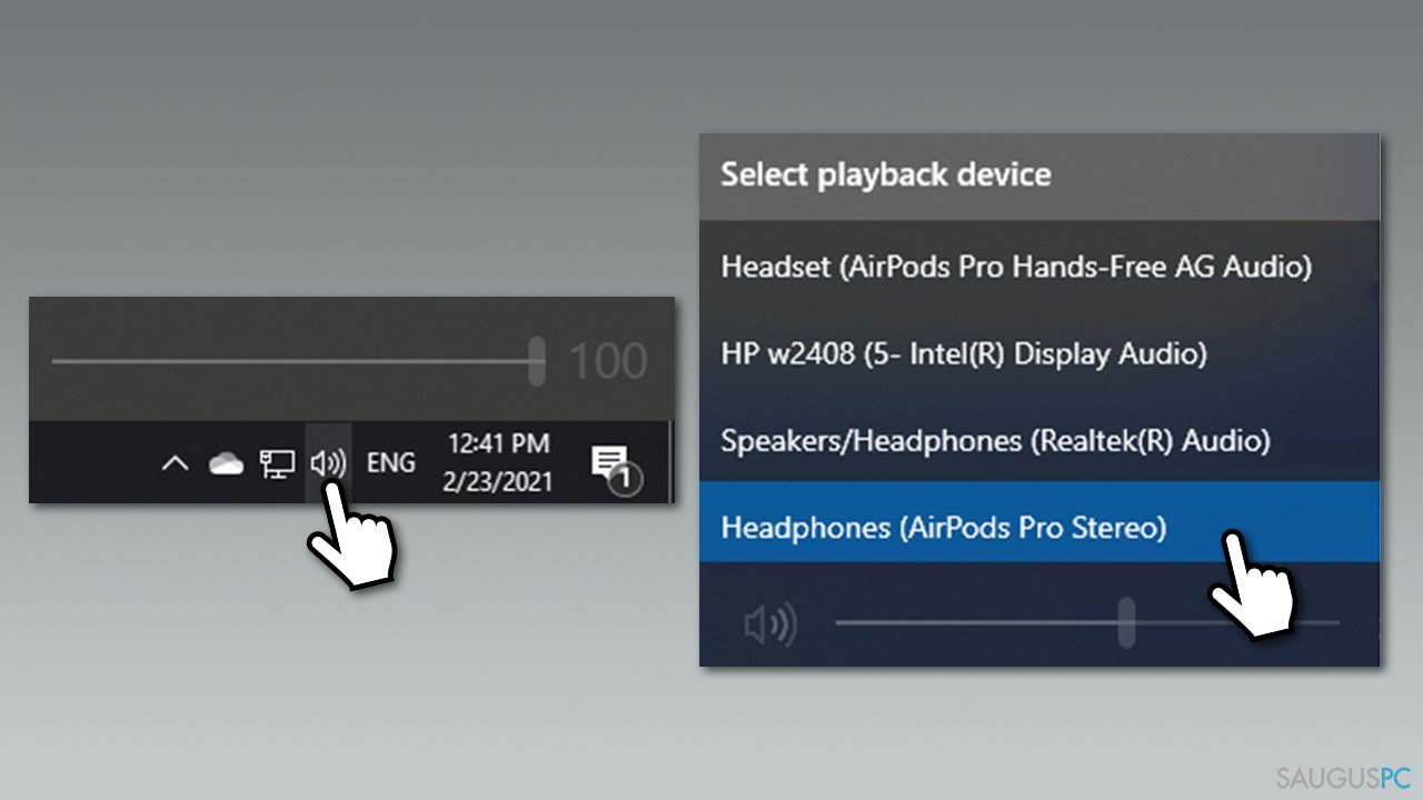 nustatykite „Airpods Pro“ kaip ausines