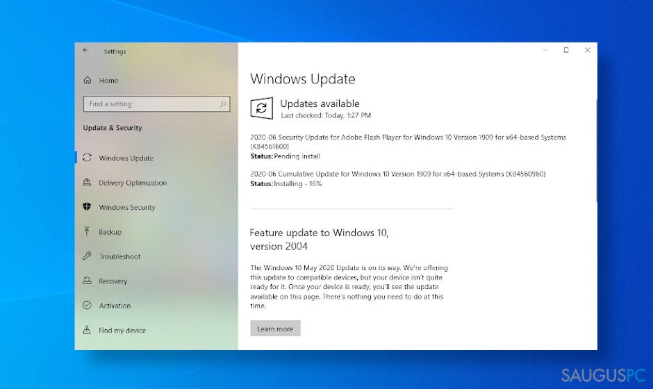 „Windows 10“ naujinimai