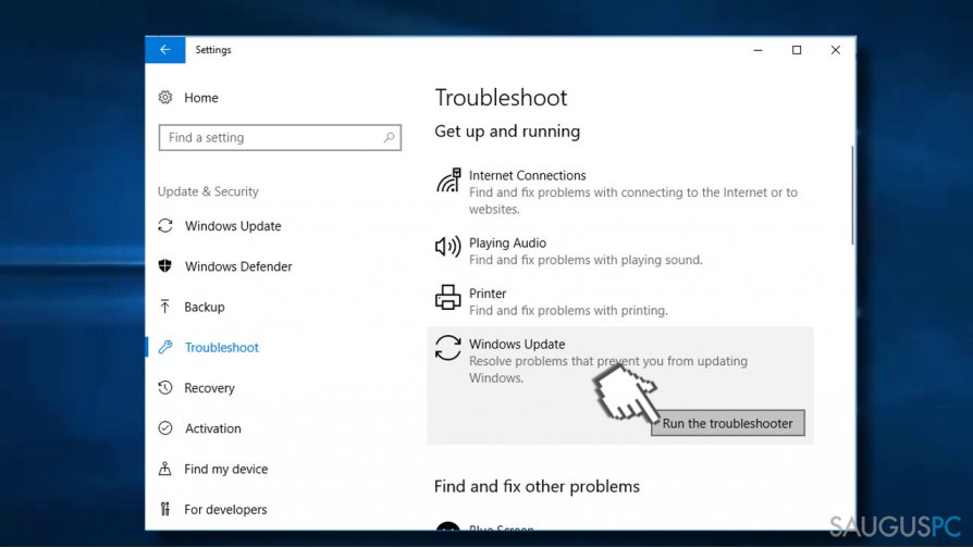 Run Windows Update Troubleshooter 2