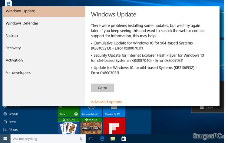 Error code 0x8000ffff code deep ocean. Windows 10 Error update. Код 800703f0. Ошибка 0х800703ee.