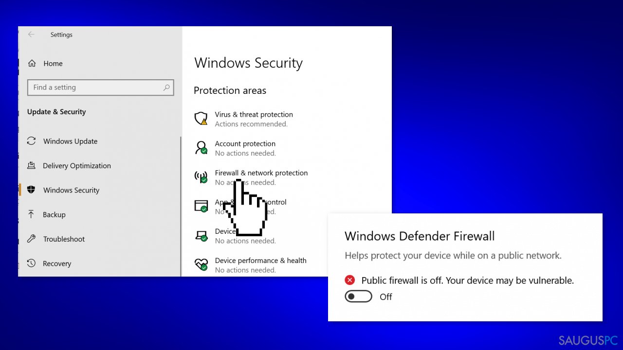 „Windows Defender Firewall“