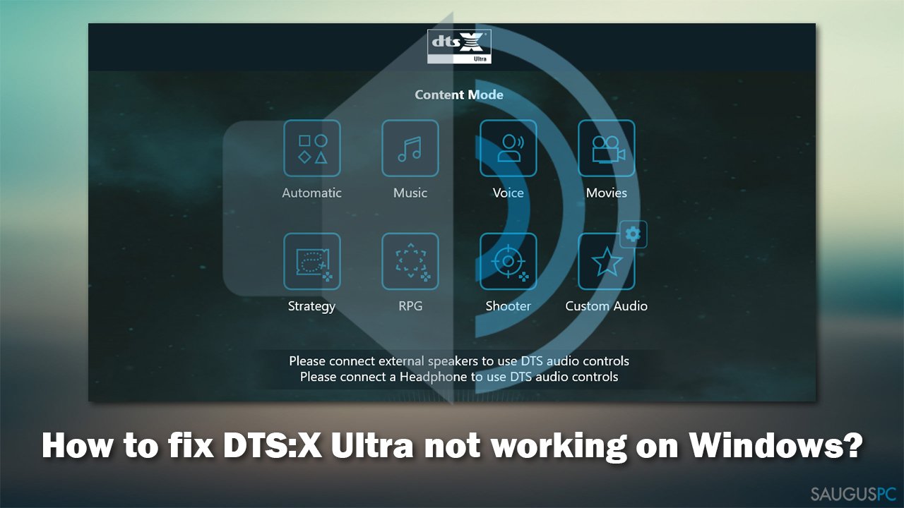Kaip ištaisyti DTS:X Ultra klaidą?