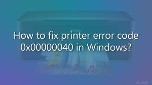 Kaip ištaisyti 0x00000040 spausdintuvo klaidos kodą „Windows“ sistemoje?