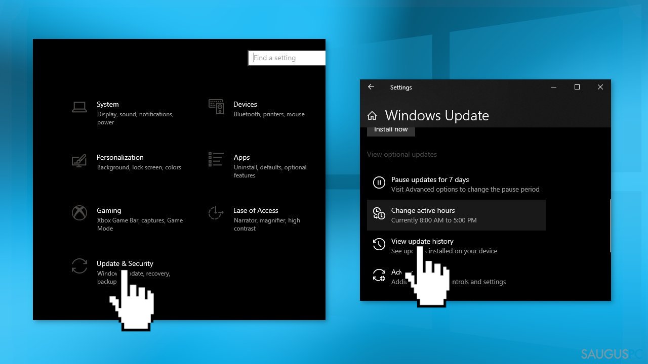 Naudokite „Microsoft Update“ katalogą